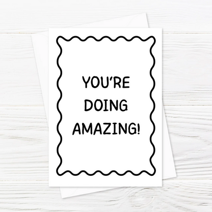 Congratulations Card | You're Doing Amazing | Positive Card | Motivational Card