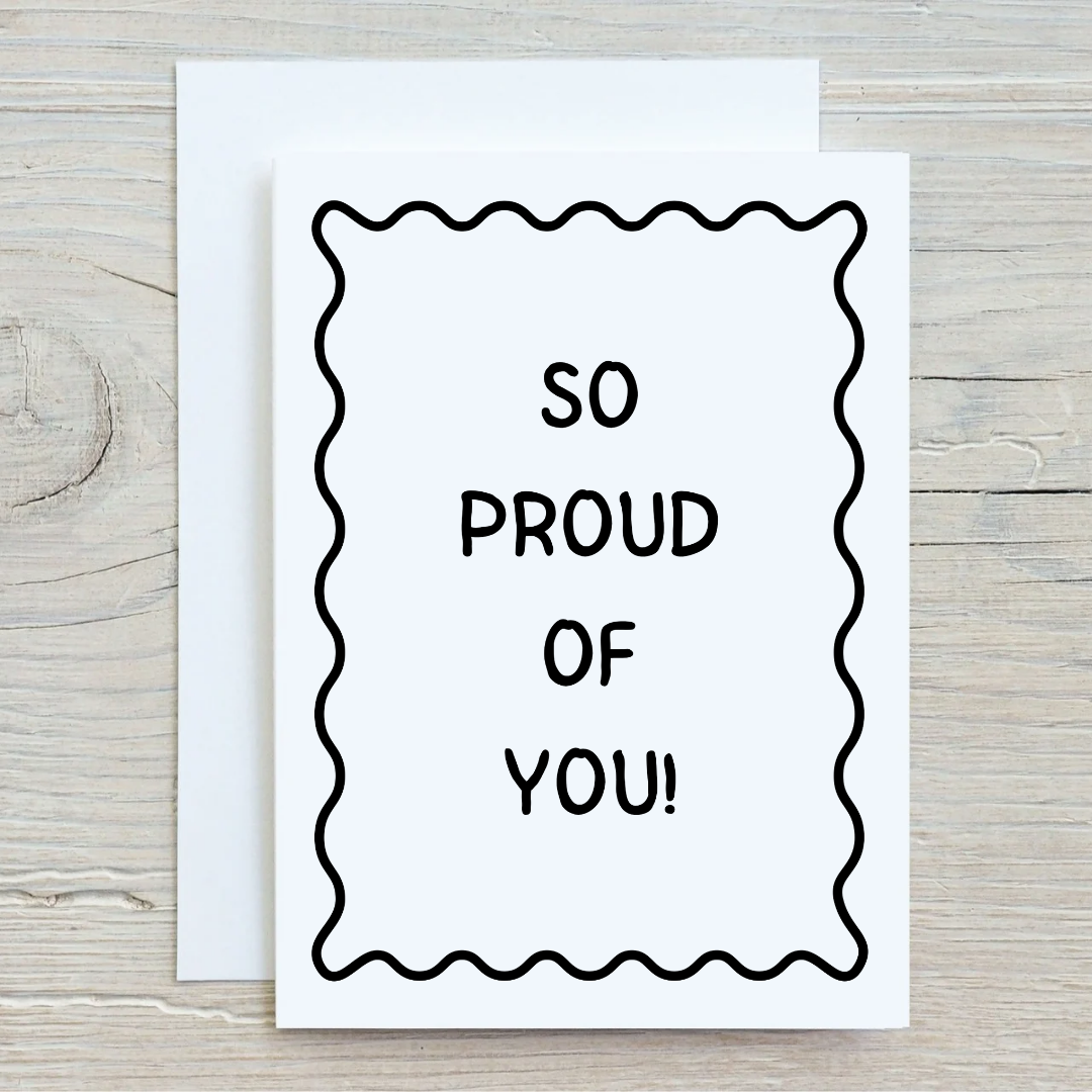 Congratulations Card | So Proud Of You | Positive Card | Motivational Card