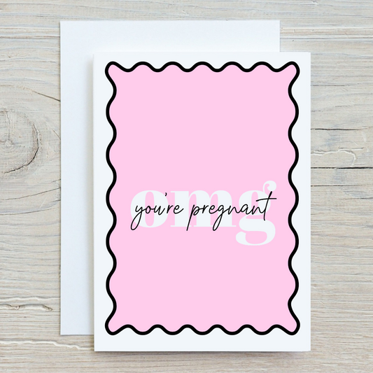 Pregnancy Card | OMG You’re Pregnant Card | New Mummy Pregnancy Card