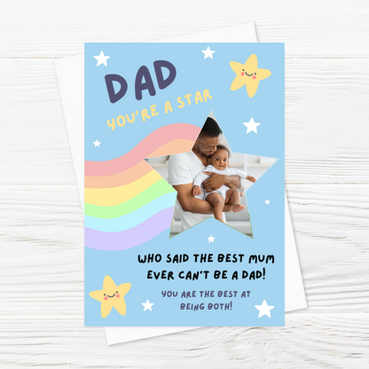 Father's Day Card | Personalised Dad Card | Photo Card - Dinky Designs