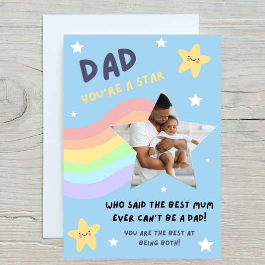 Father's Day Card | Personalised Dad Card | Photo Card - Dinky Designs