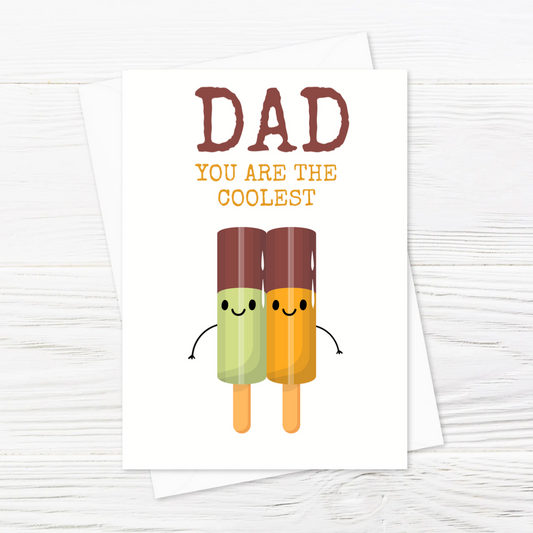 Father's Day Card | Dad You Are The Coolest | Appreciation Card | Birthday Card - Dinky Designs