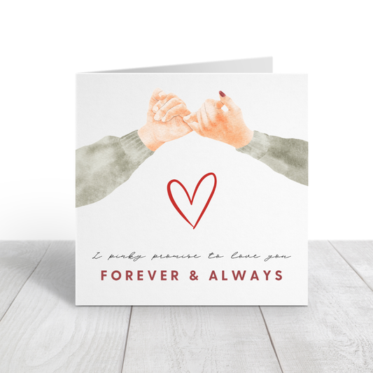 Couples Card | Pinky Promise Card | Valentine Card | Anniversary Card