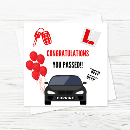 Congratulations Card | Passed Driving Test | Well Done Card - Dinky Designs