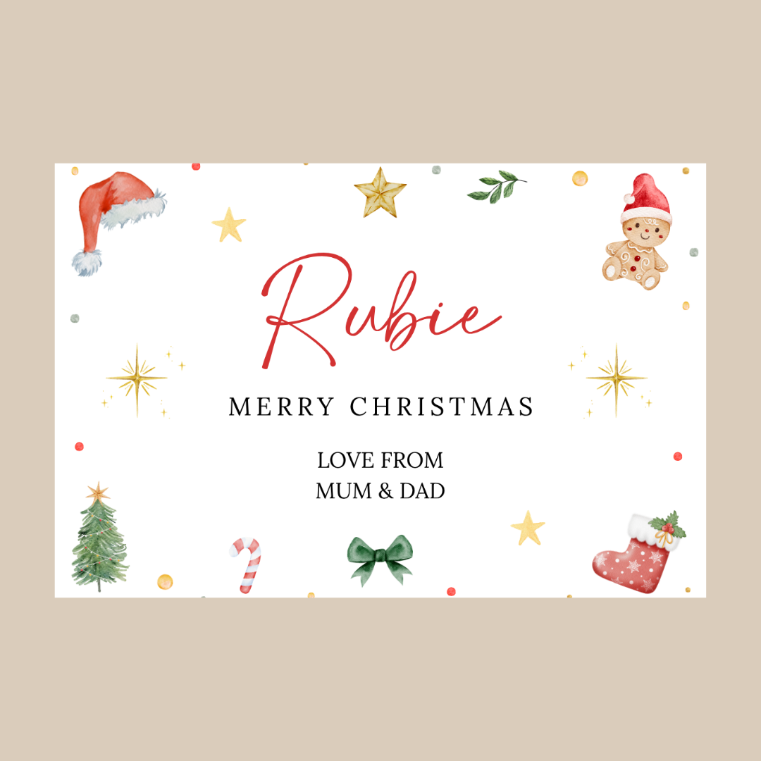 Rectangle Stickers | Christmas Stickers | Personalised Christmas Wrapping