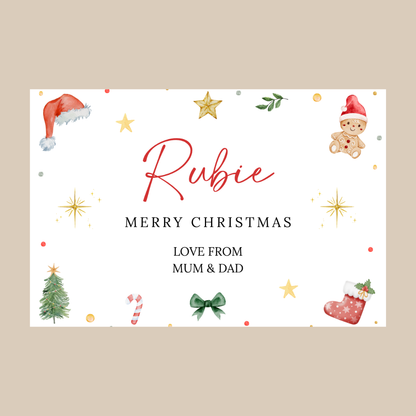 Rectangle Stickers | Christmas Stickers | Personalised Christmas Wrapping