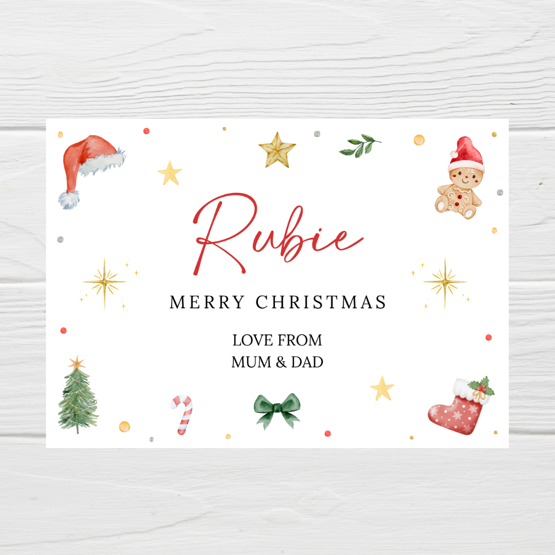Rectangle Stickers | Christmas Stickers | Personalised Christmas Wrapping