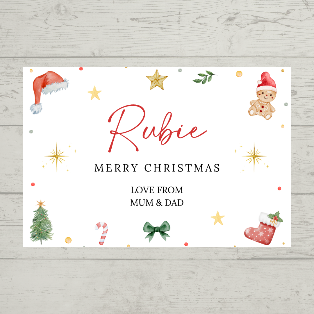 Rectangle Stickers | Christmas Stickers | Personalised Christmas Wrapping