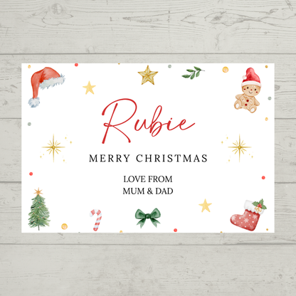 Rectangle Stickers | Christmas Stickers | Personalised Christmas Wrapping