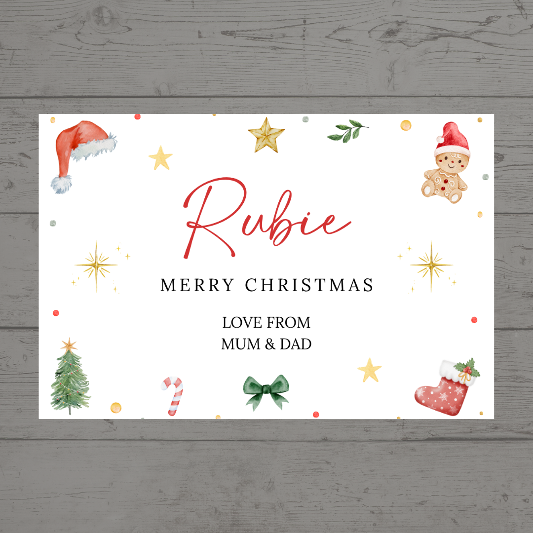 Rectangle Stickers | Christmas Stickers | Personalised Christmas Wrapping