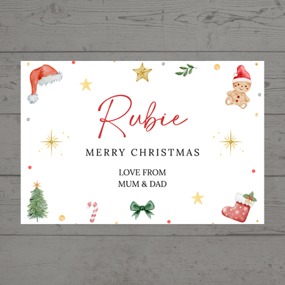 Rectangle Stickers | Christmas Stickers | Personalised Christmas Wrapping
