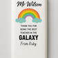 Rainbow Teacher Chocolate Wrapper Sticker | Chocolate Wrapper Label | Teacher Gift