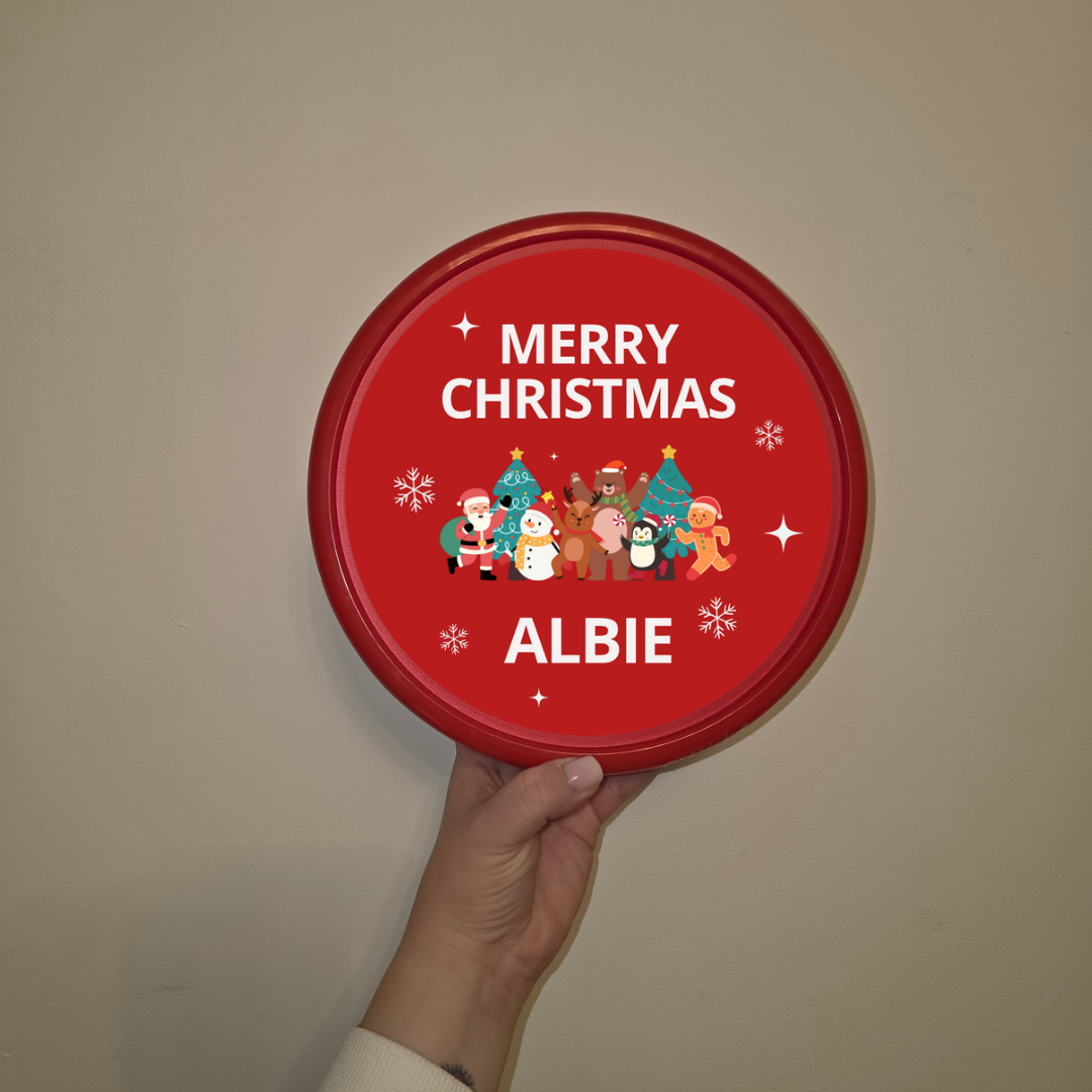 Christmas Sticker | Personalised Chocolate Tub Sticker | Christmas Gift Idea