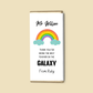 Rainbow Teacher Chocolate Wrapper Sticker | Chocolate Wrapper Label | Teacher Gift
