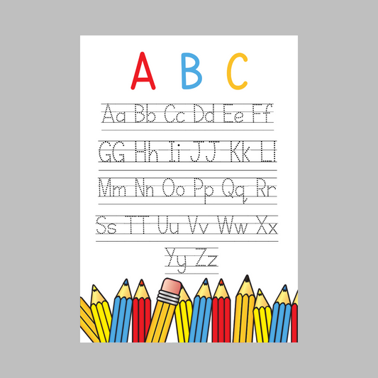 DIGITAL DOWNLOAD | Children's Alphabet Tracing | Home School, Practice Teacher Worksheets