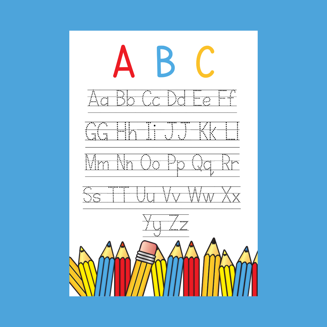 DIGITAL DOWNLOAD | Children's Alphabet Tracing | Home School, Practice Teacher Worksheets
