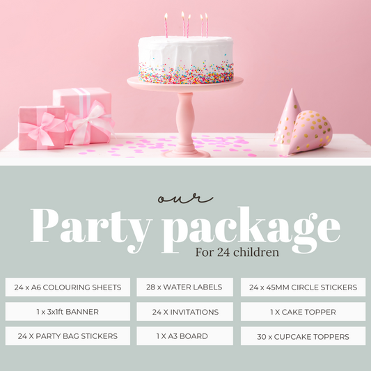 Personalised Party Package – Full Party Decor Set for Kids Party Pack Birthday | Custom Theme | Welcome Sign, Toppers, Labels & More