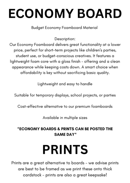 Black & Gold Welcome Board Sign | Personalised Birthday Board | Birthday Party Sign | A4, A3, A2