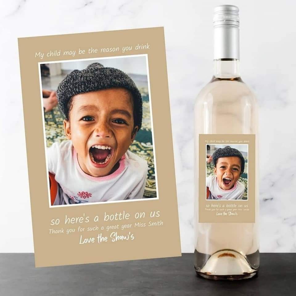 Wine Bottle Label | Teacher Gift Idea | Teacher Wine Gift