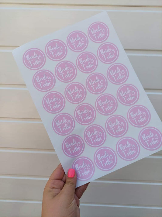 Bride Stickers | Bride Tribe Stickers | Various Sizes | Bridal Party Supplies | Hen Party Stickers