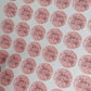 Blush Pink Birthday Stickers | Sticker Sheet 45mm Circles | Party Stickers | Circle Stickers | Sticker Sheet