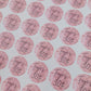 Blush Pink Birthday Stickers | Sticker Sheet 45mm Circles | Party Stickers | Circle Stickers | Sticker Sheet