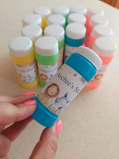 Bubble Wrapper Sticker Labels | Safari Animal Bubble Labels | Bubble Stickers | Bubble Party Favours | Party Stickers