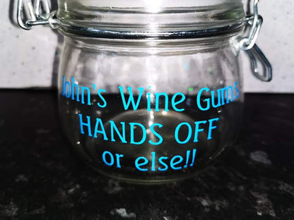 SALE | John's Wine Gums Sticker | Vinyl Sticker | Glasses Jar Sticker