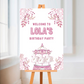 Premium Carousel Swan Welcome Board Sign | Personalised Birthday Board | Birthday Party Sign | A4, A3, A2
