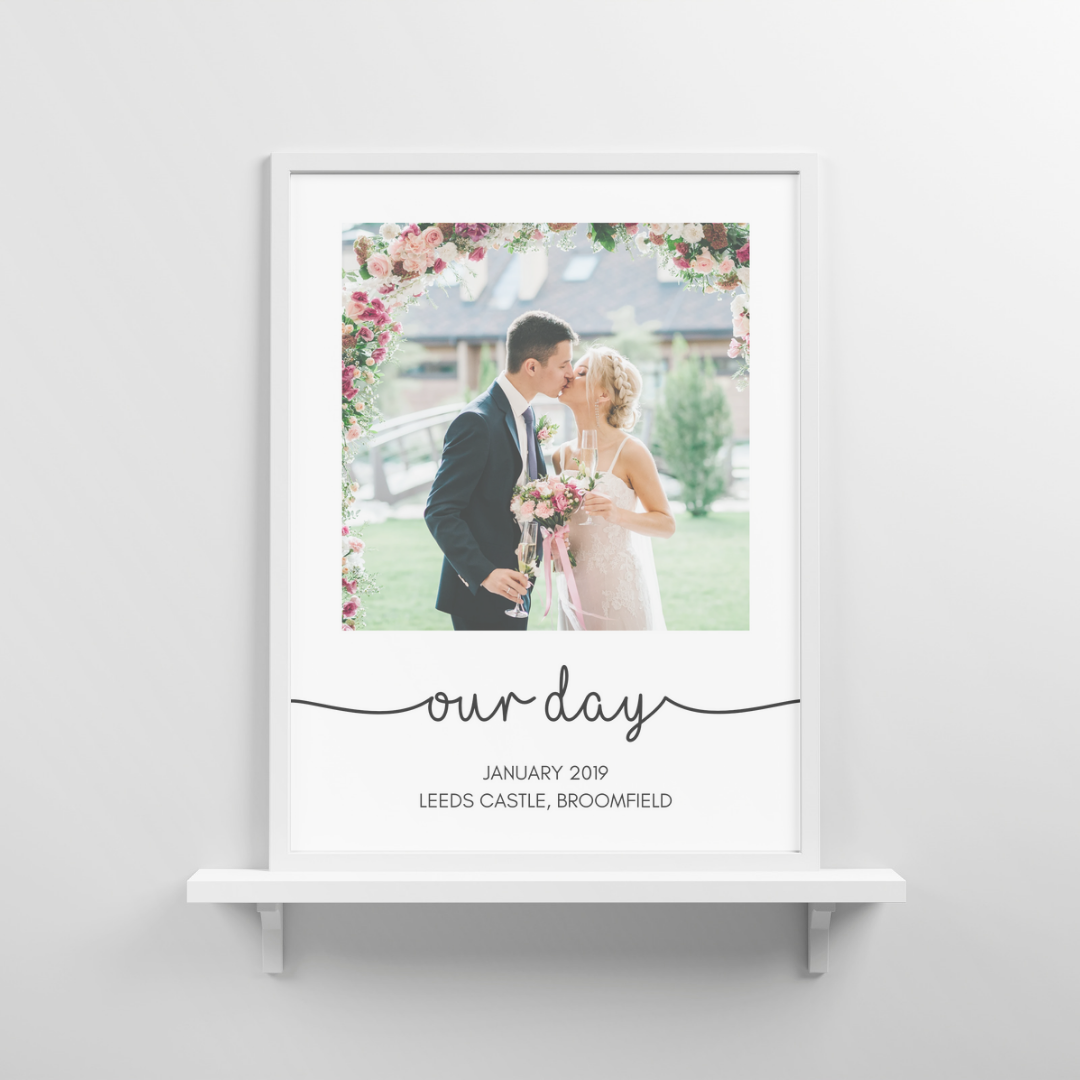 Wedding Print | Our Wedding Day | Personalised Print | Keepsake Wedding Gift