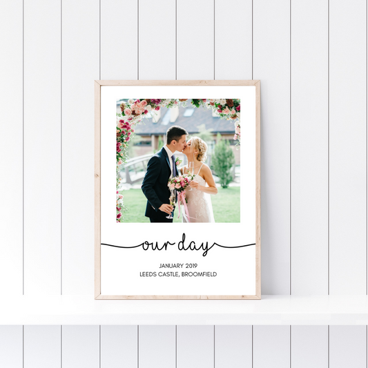 Wedding Print | Our Wedding Day | Personalised Print | Keepsake Wedding Gift