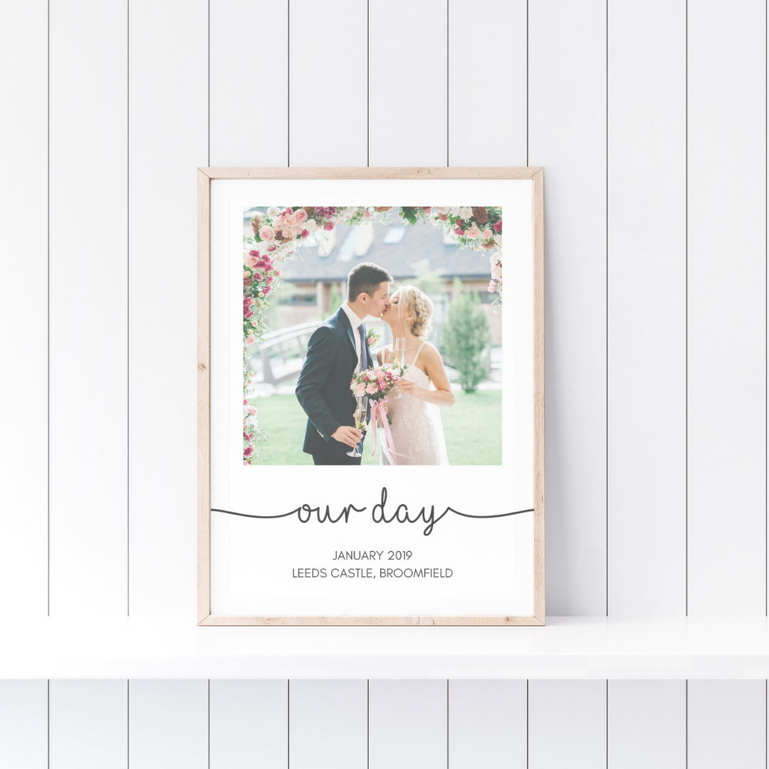 Wedding Print | Our Wedding Day | Personalised Print | Keepsake Wedding Gift