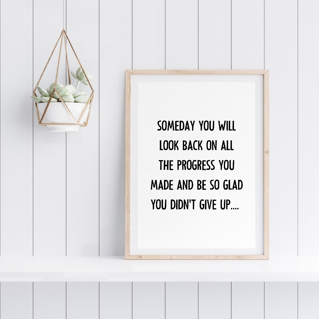 Positive Print | Don't Give Up Quote Print | Motivational Print