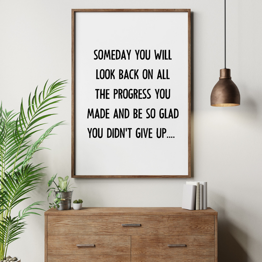 Positive Print | Don't Give Up Quote Print | Motivational Print