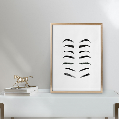 Eyebrow Shape Image Print | Salon Print | Salon Supplies