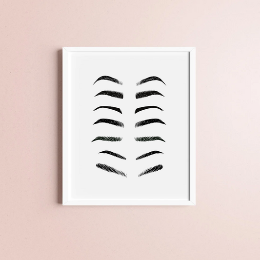 Eyebrow Shape Image Print | Salon Print | Salon Supplies