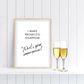 Kitchen Print | I Make Prosecco Disappear - What's Your Superpower? | Quote Print | Funny Print