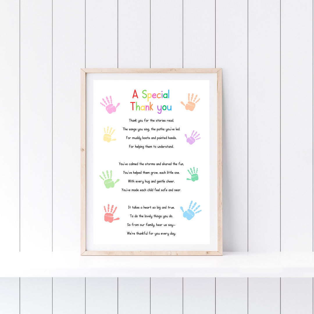 Nursery Print | A Special Thank You | Nursery Staff Print | Nursery Leaving Gift