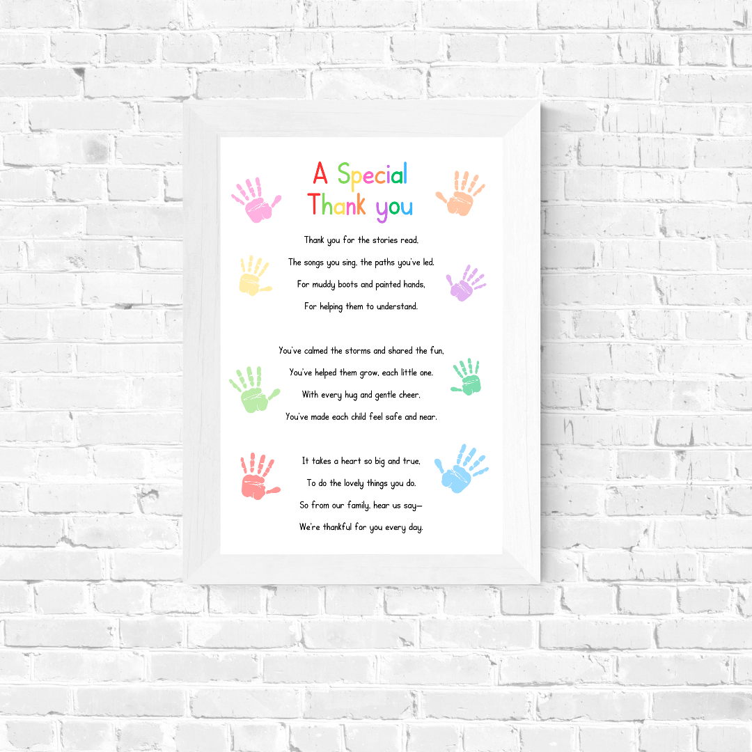 Nursery Print | A Special Thank You | Nursery Staff Print | Nursery Leaving Gift