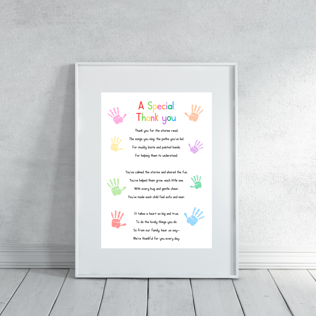 Nursery Print | A Special Thank You | Nursery Staff Print | Nursery Leaving Gift