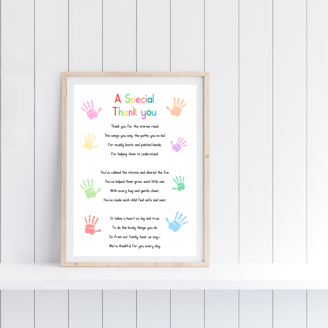 Nursery Print | A Special Thank You | Nursery Staff Print | Nursery Leaving Gift
