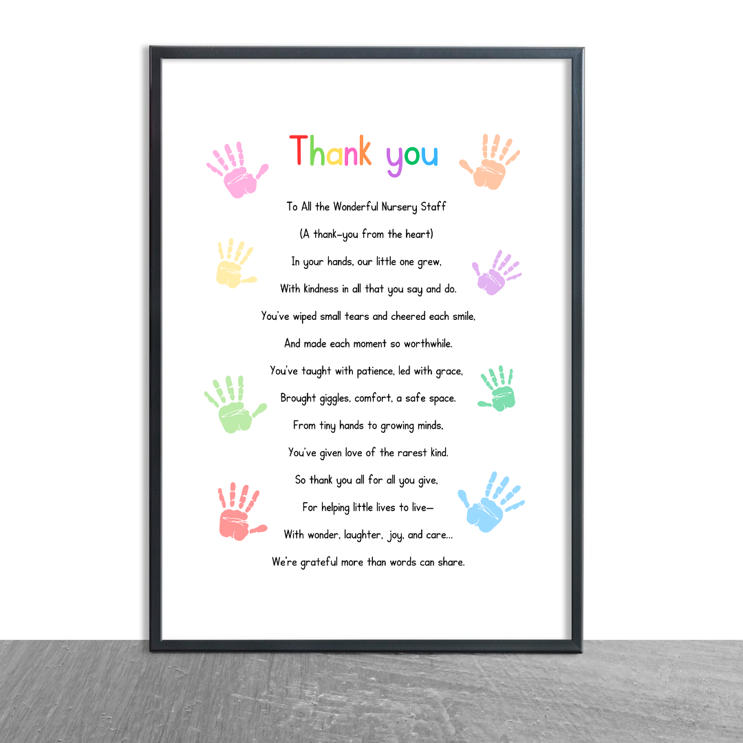 Nursery Print | Thank You | Nursery Staff Print | Nursery Leaving Gift