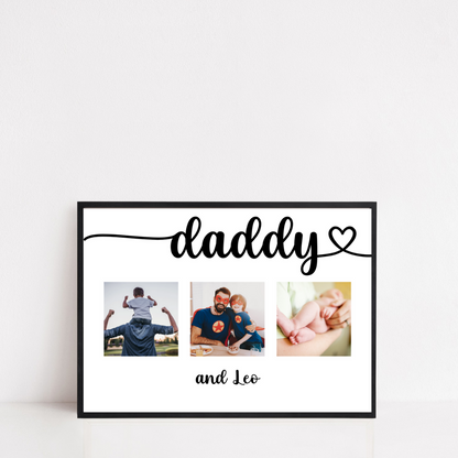 Father's Day Print | Daddy & Child Print | Personalised Photo Print | Father's Day Gift