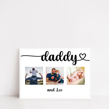 Father's Day Print | Daddy & Child Print | Personalised Photo Print | Father's Day Gift