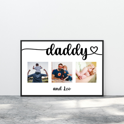 Father's Day Print | Daddy & Child Print | Personalised Photo Print | Father's Day Gift