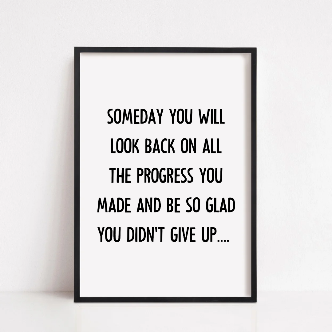 Positive Print | Don't Give Up Quote Print | Motivational Print