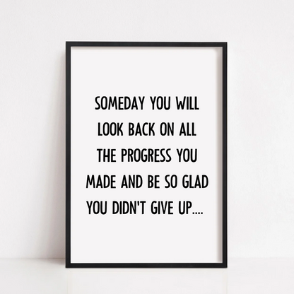 Positive Print | Don't Give Up Quote Print | Motivational Print
