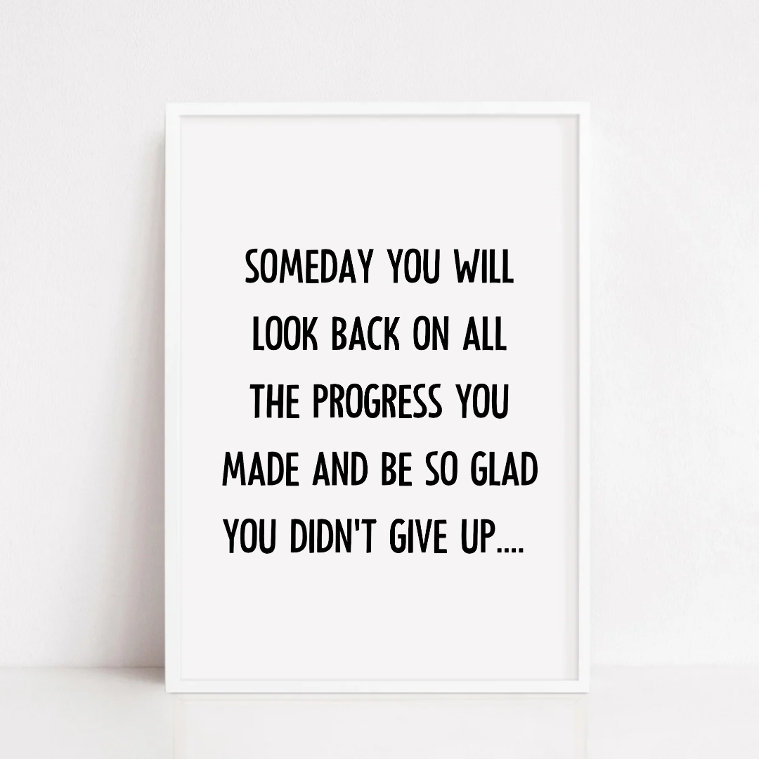 Positive Print | Don't Give Up Quote Print | Motivational Print