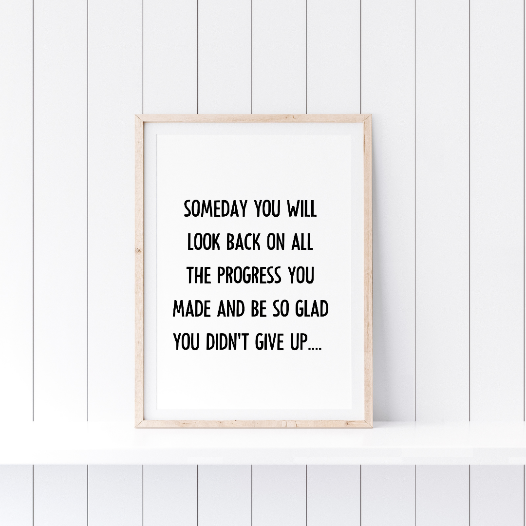 Positive Print | Don't Give Up Quote Print | Motivational Print