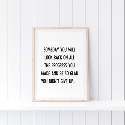 Positive Print | Don't Give Up Quote Print | Motivational Print